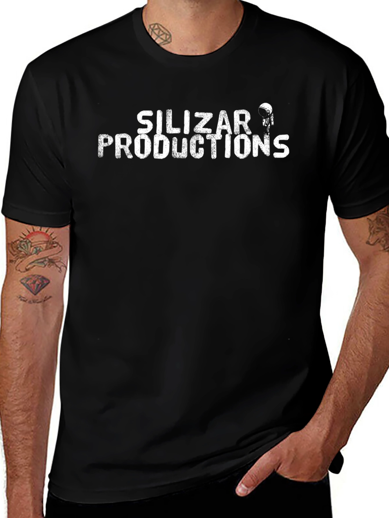 Silizar Productions Black Graphic T-Shirt
