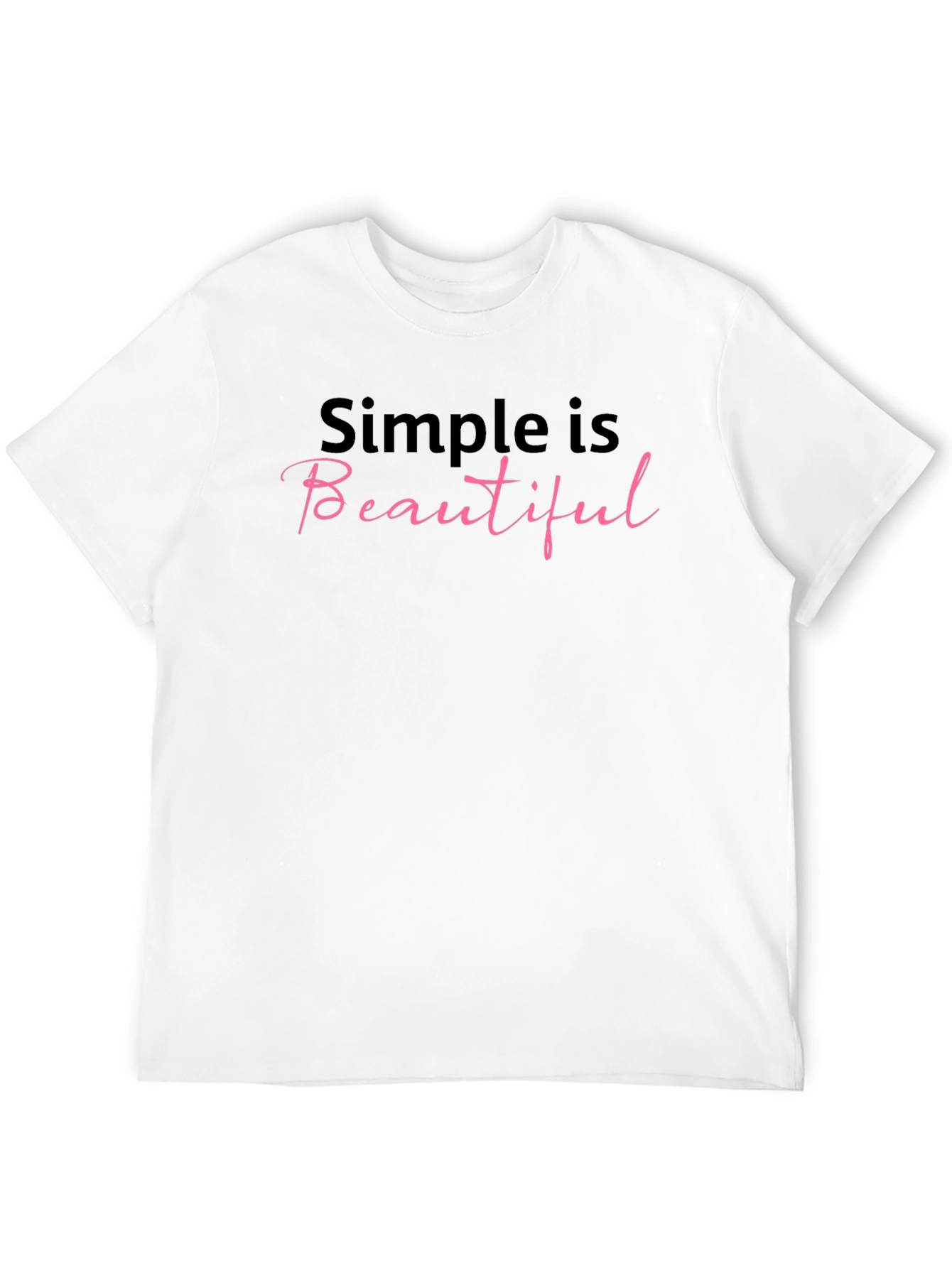 Simple is Beautiful Black Graphic Tee