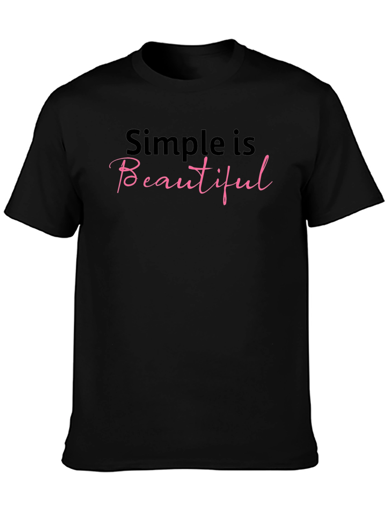 Simple is Beautiful Black Graphic Tee