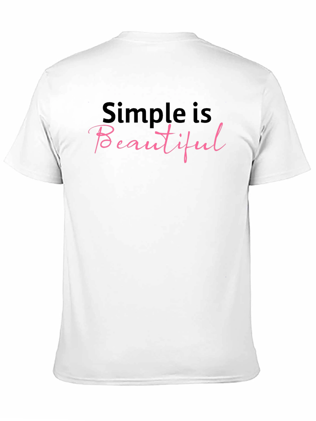 Simple is Beautiful Black Graphic Tee
