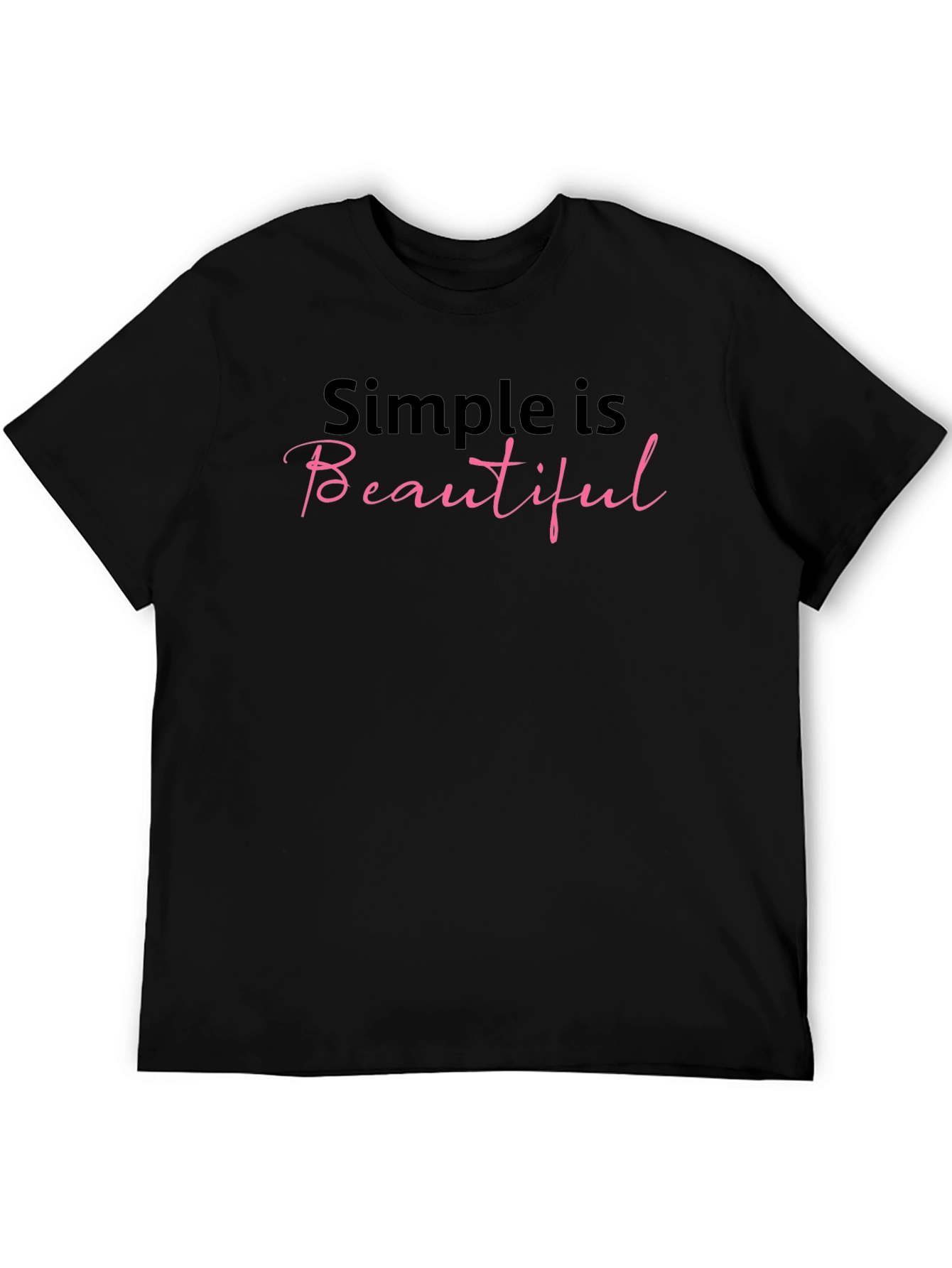 Simple is Beautiful Black Graphic Tee
