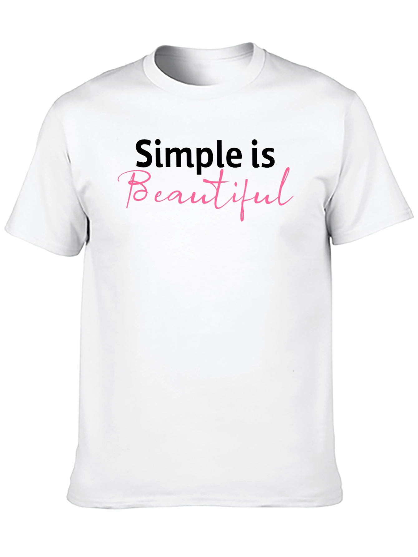 Simple is Beautiful Black Graphic Tee