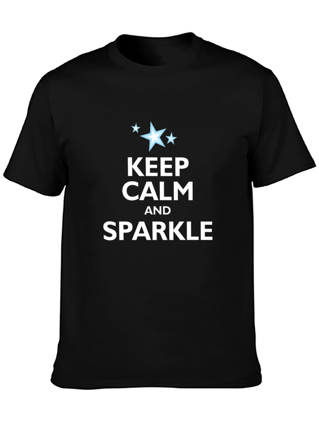 Keep Calm and Sparkle Graphic Tee - Black