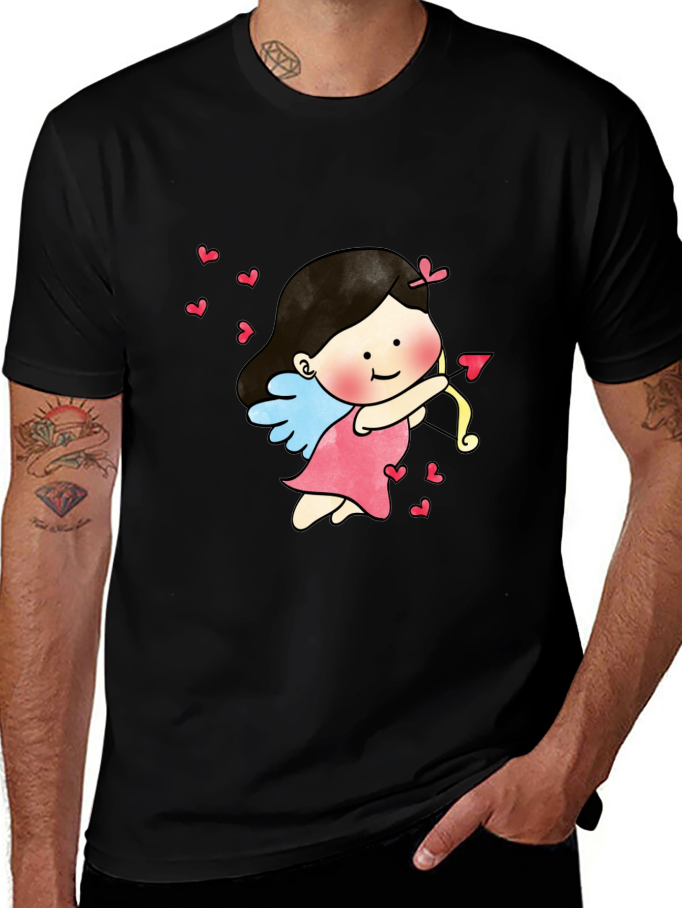 Cupid Graphic Tee - Love Arrow Valentines Day