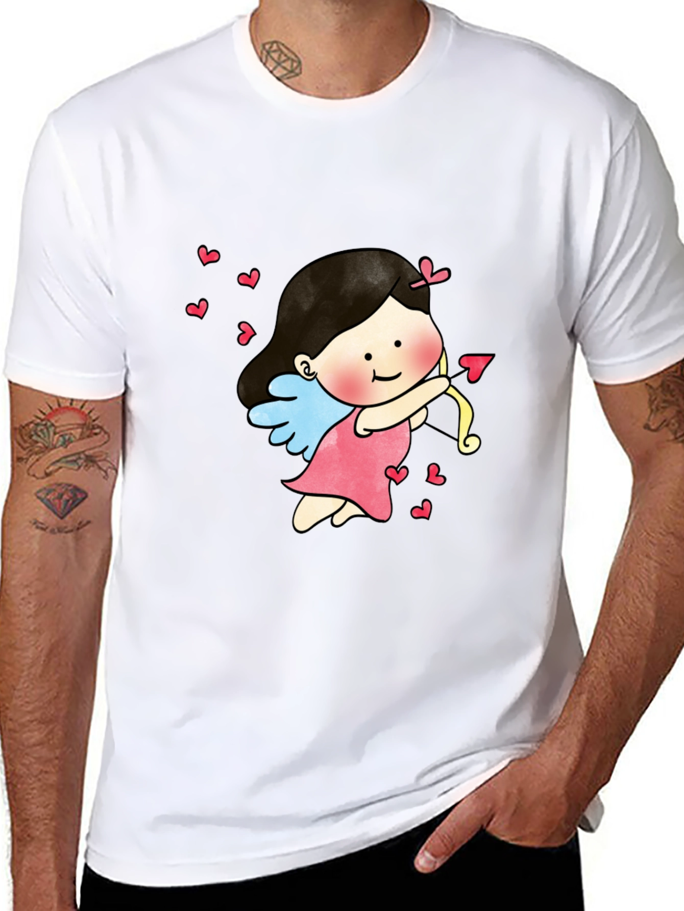 Cupid Graphic Tee - Love Arrow Valentines Day