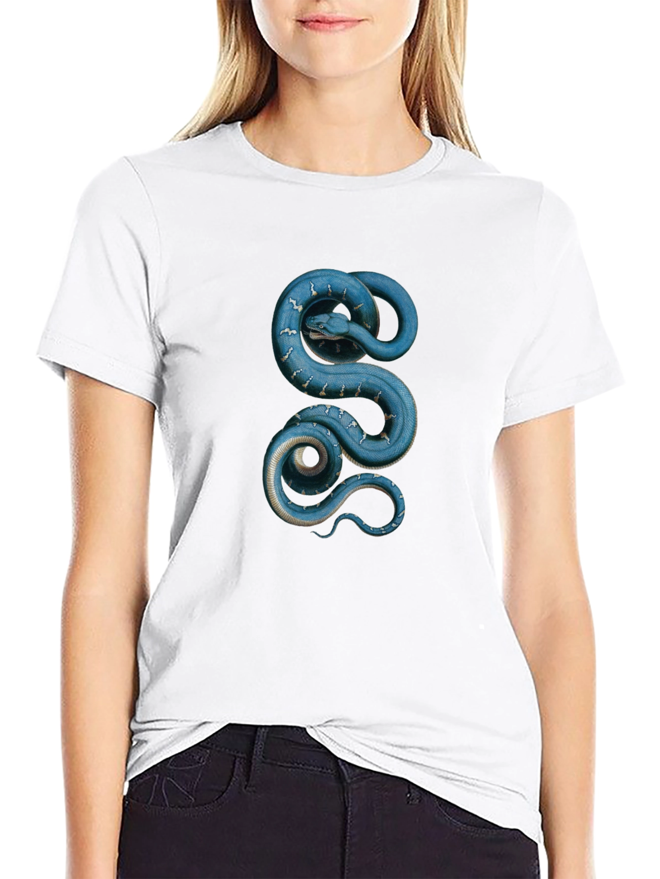 Serpentine T-Shirt - Blue Snake Graphic Tee