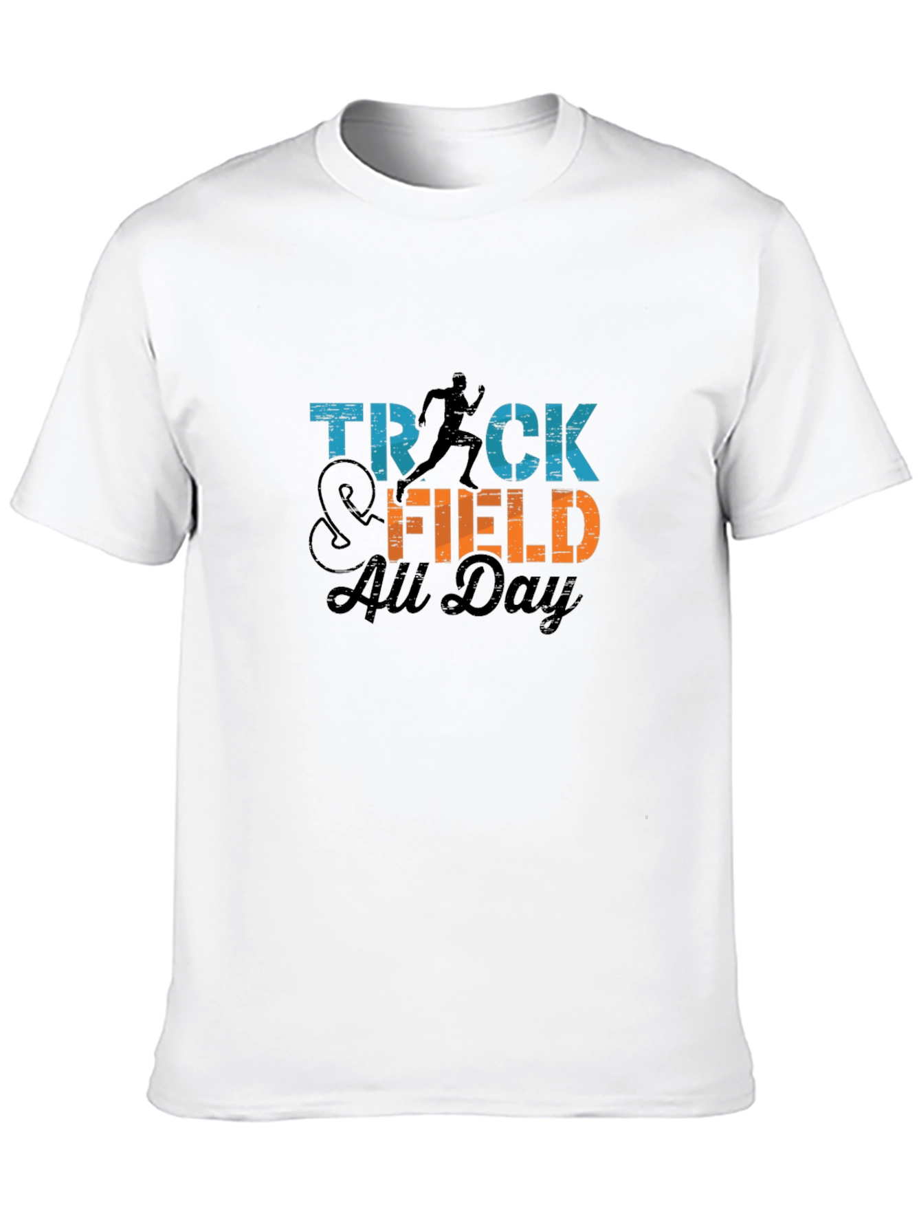 Track & Field All Day Black Graphic Tee