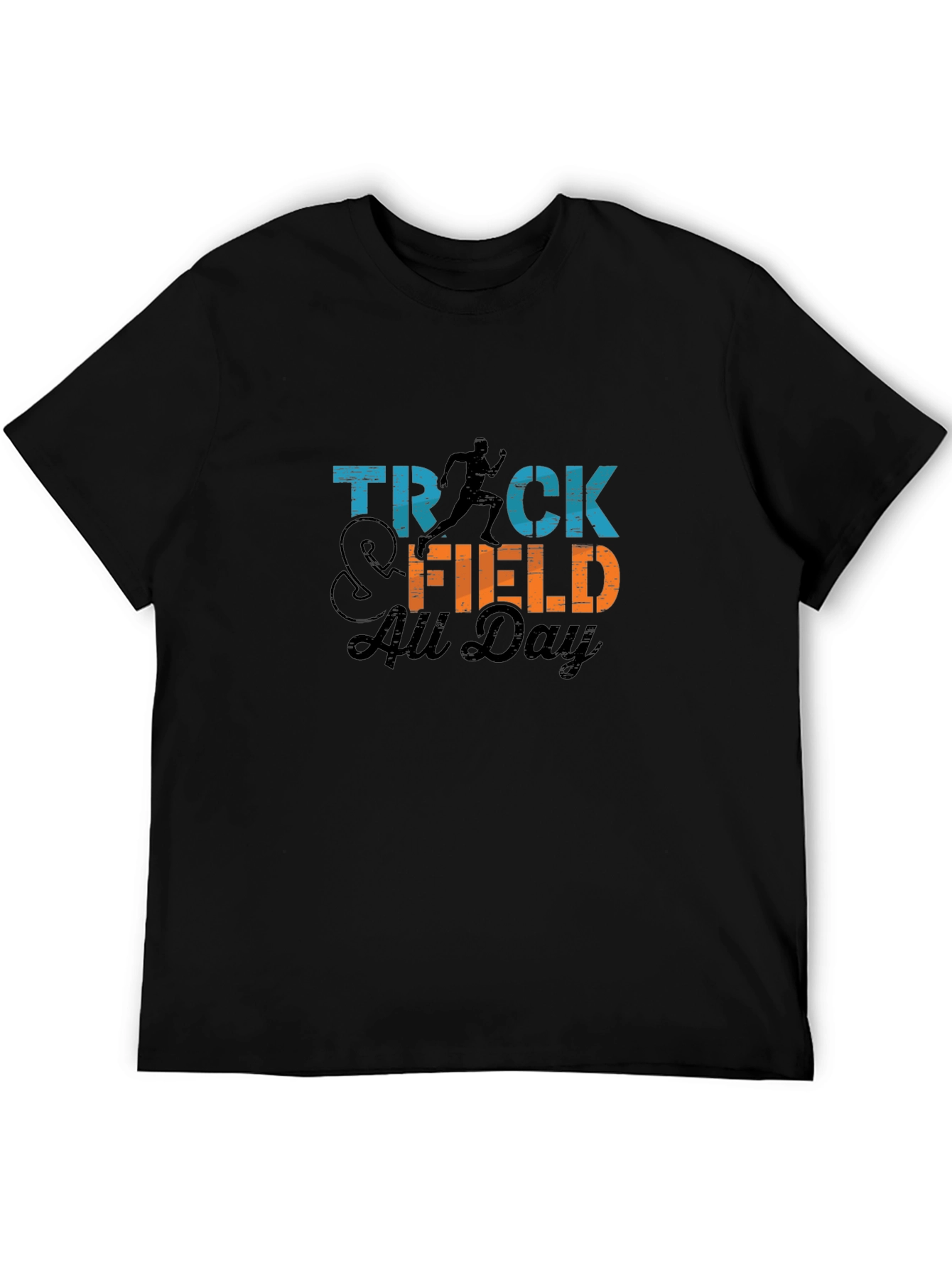 Track & Field All Day Black Graphic Tee
