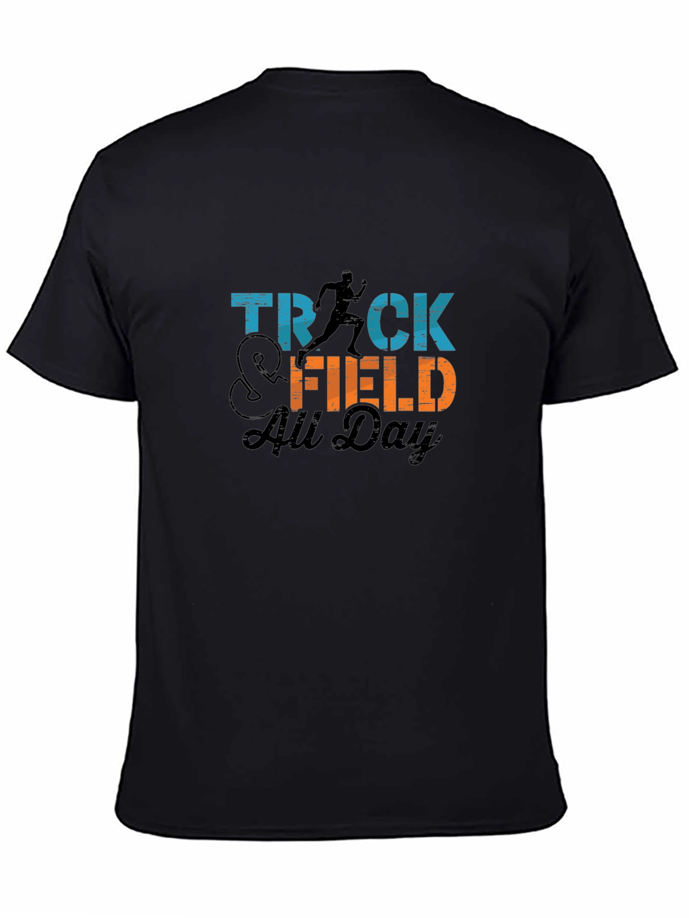 Track & Field All Day Black Graphic Tee