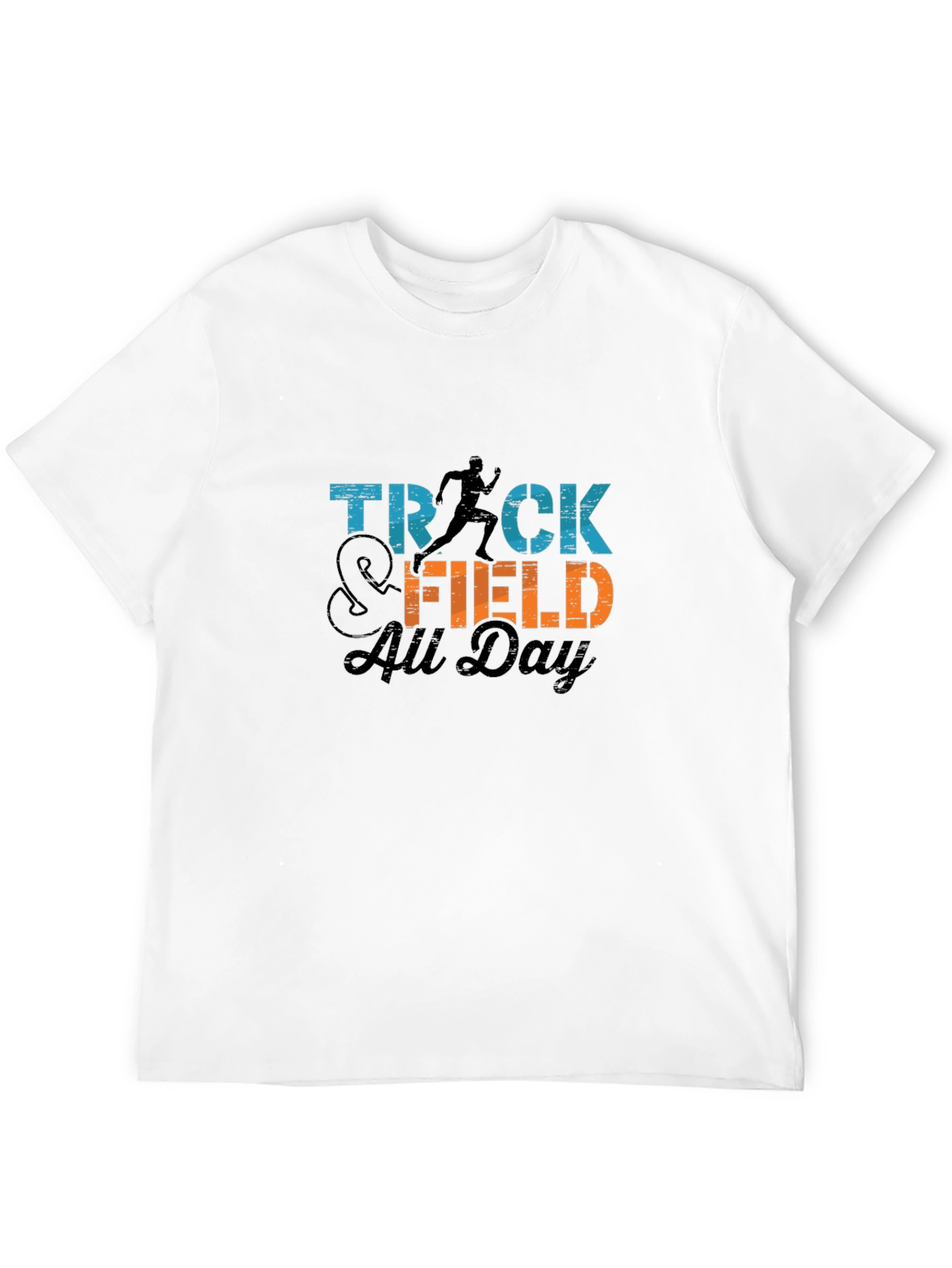 Track & Field All Day Black Graphic Tee