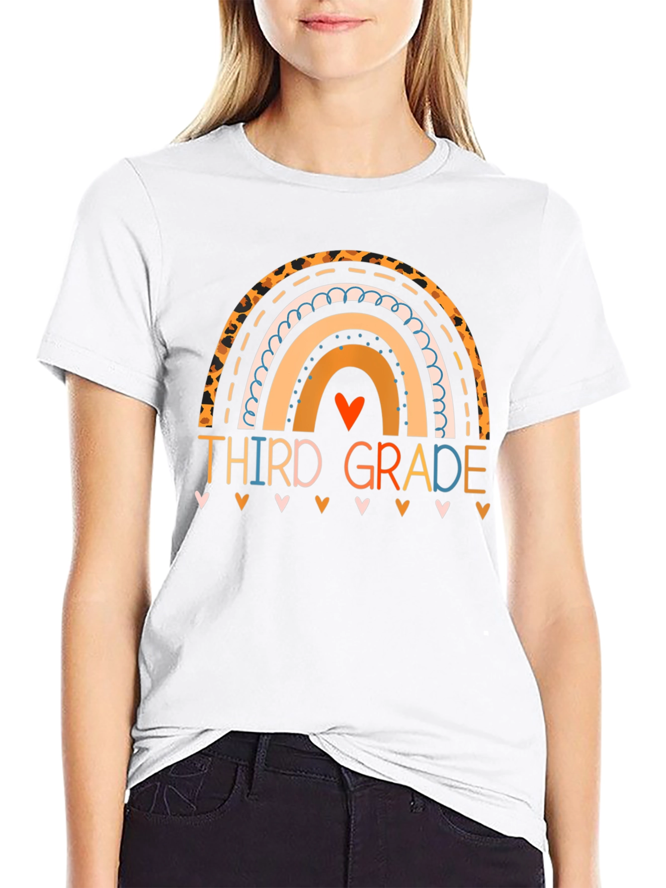 Third Grade Rainbow Teacher T-Shirt