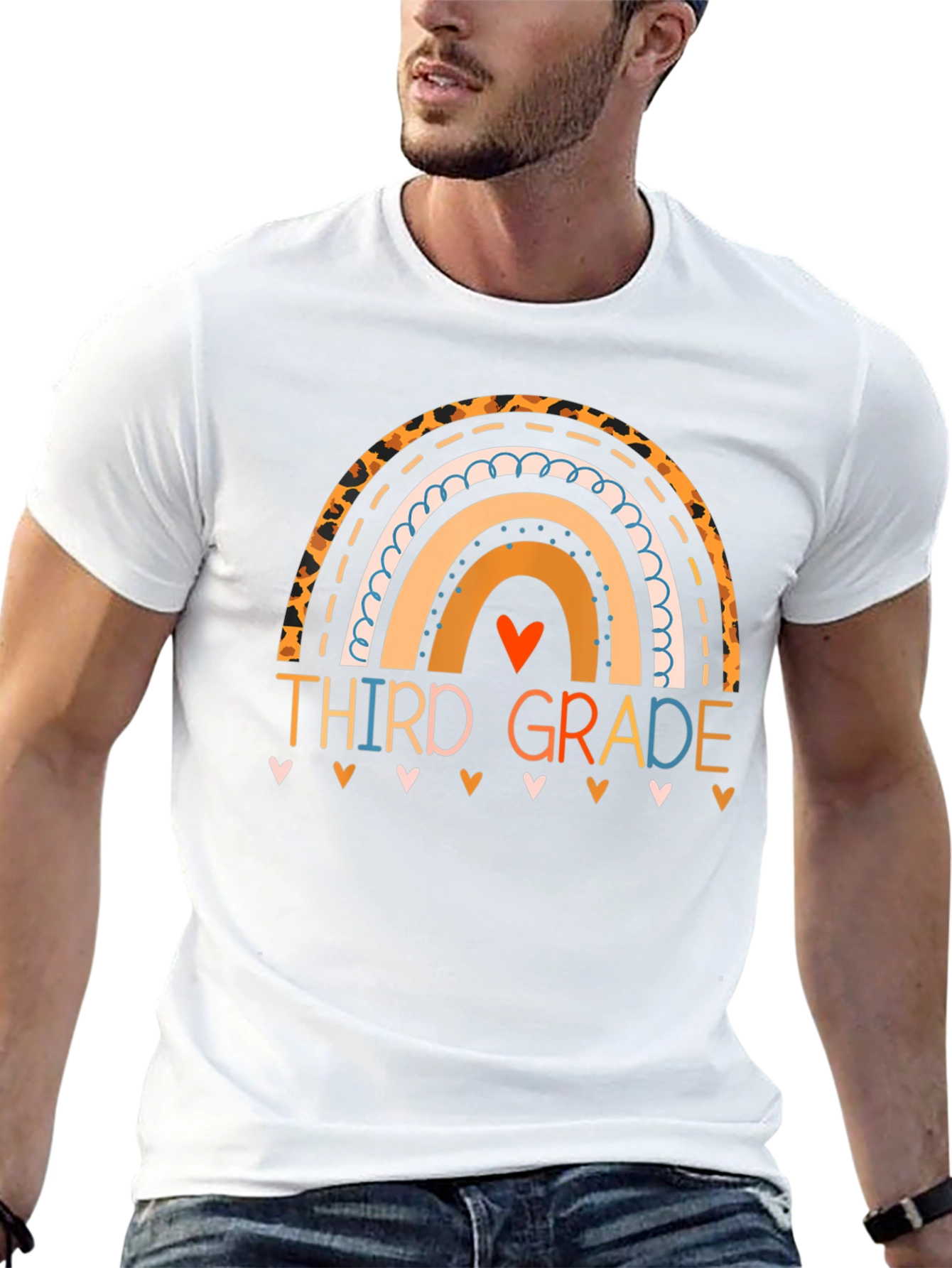 Third Grade Rainbow Teacher T-Shirt