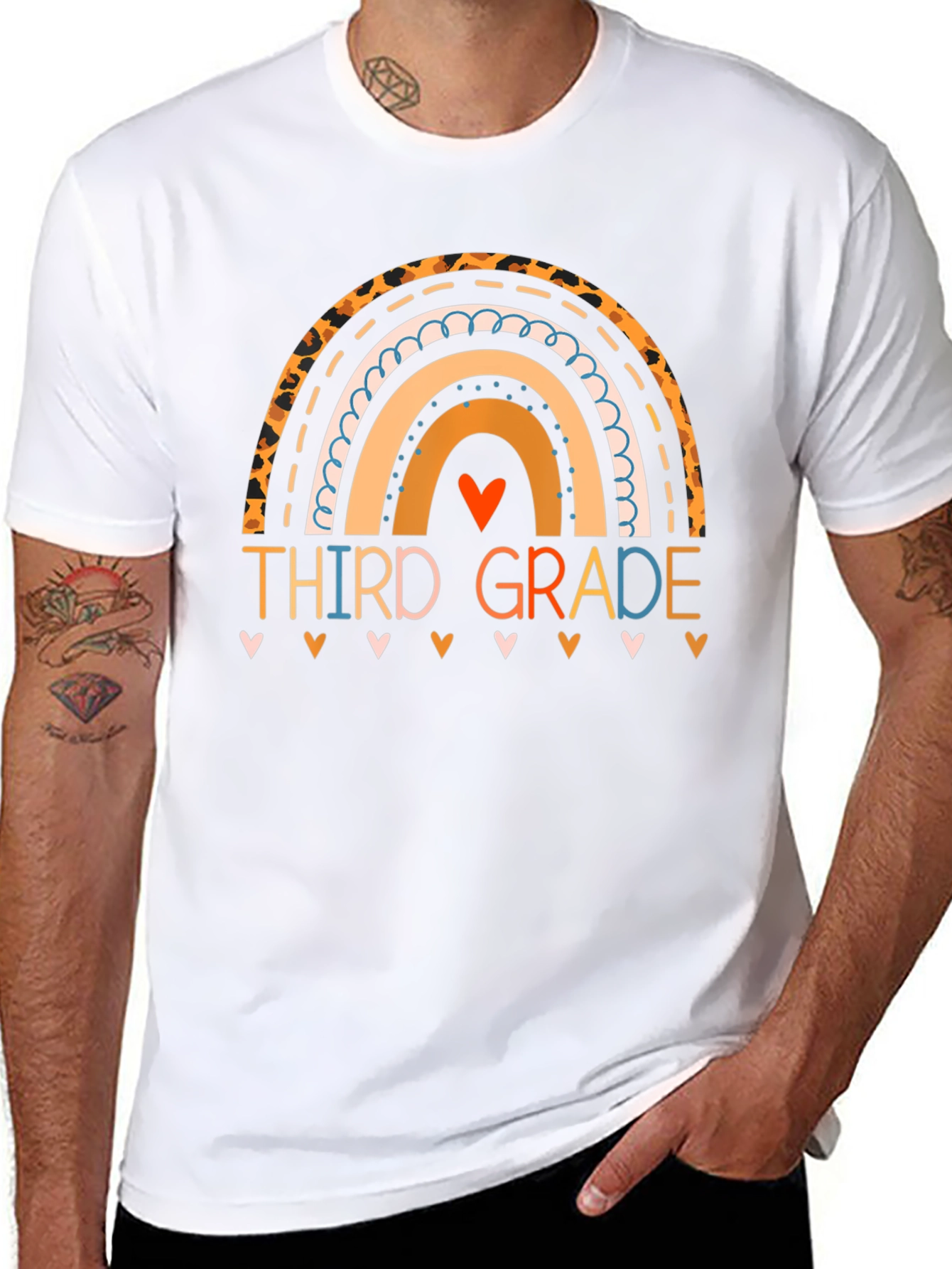 Third Grade Rainbow Teacher T-Shirt