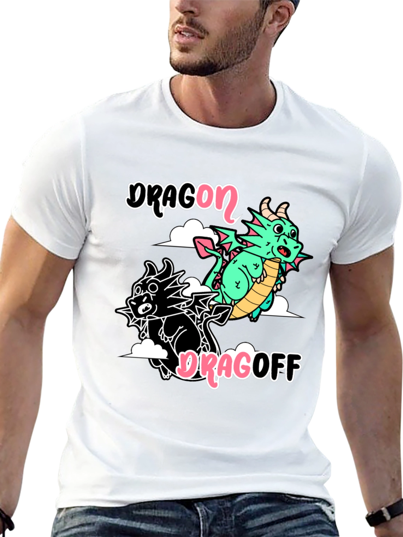 Dragon Dragoff Graphic T-Shirt - Quirky Cotton Tee