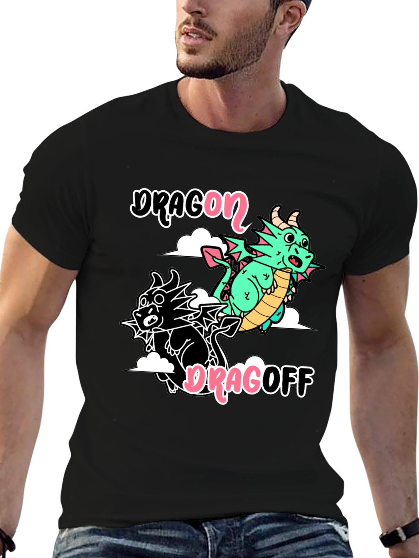 Dragon Dragoff Graphic T-Shirt - Quirky Cotton Tee