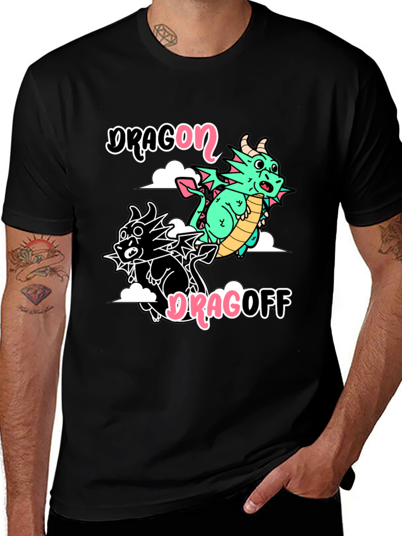 Dragon Dragoff Graphic T-Shirt - Quirky Cotton Tee