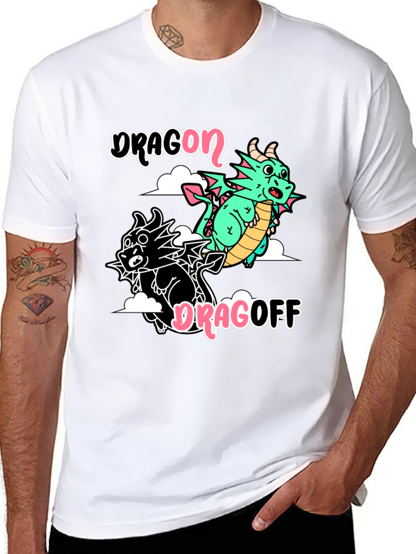 Dragon Dragoff Graphic T-Shirt - Quirky Cotton Tee