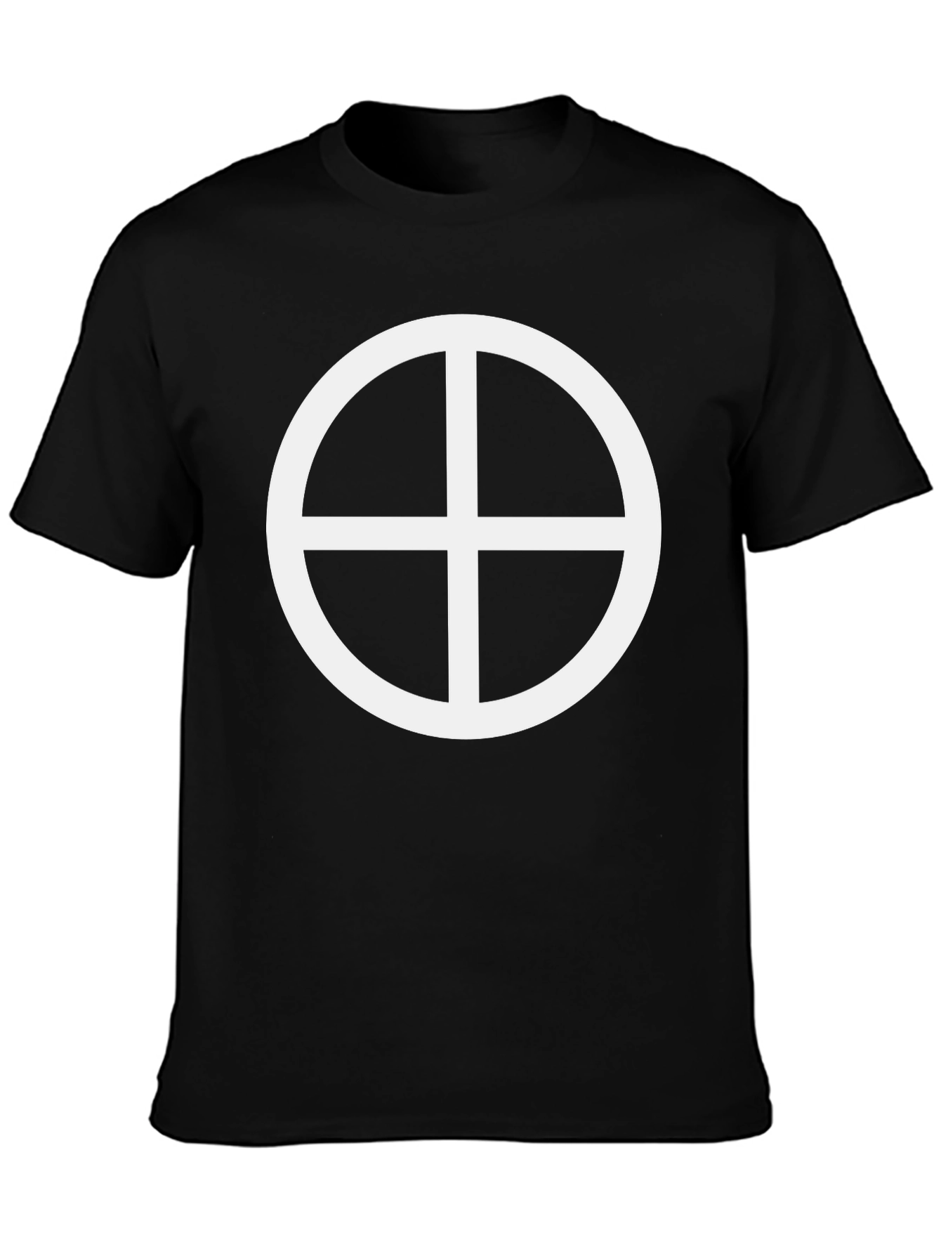 Black Shirt with White Sun Cross Symbol