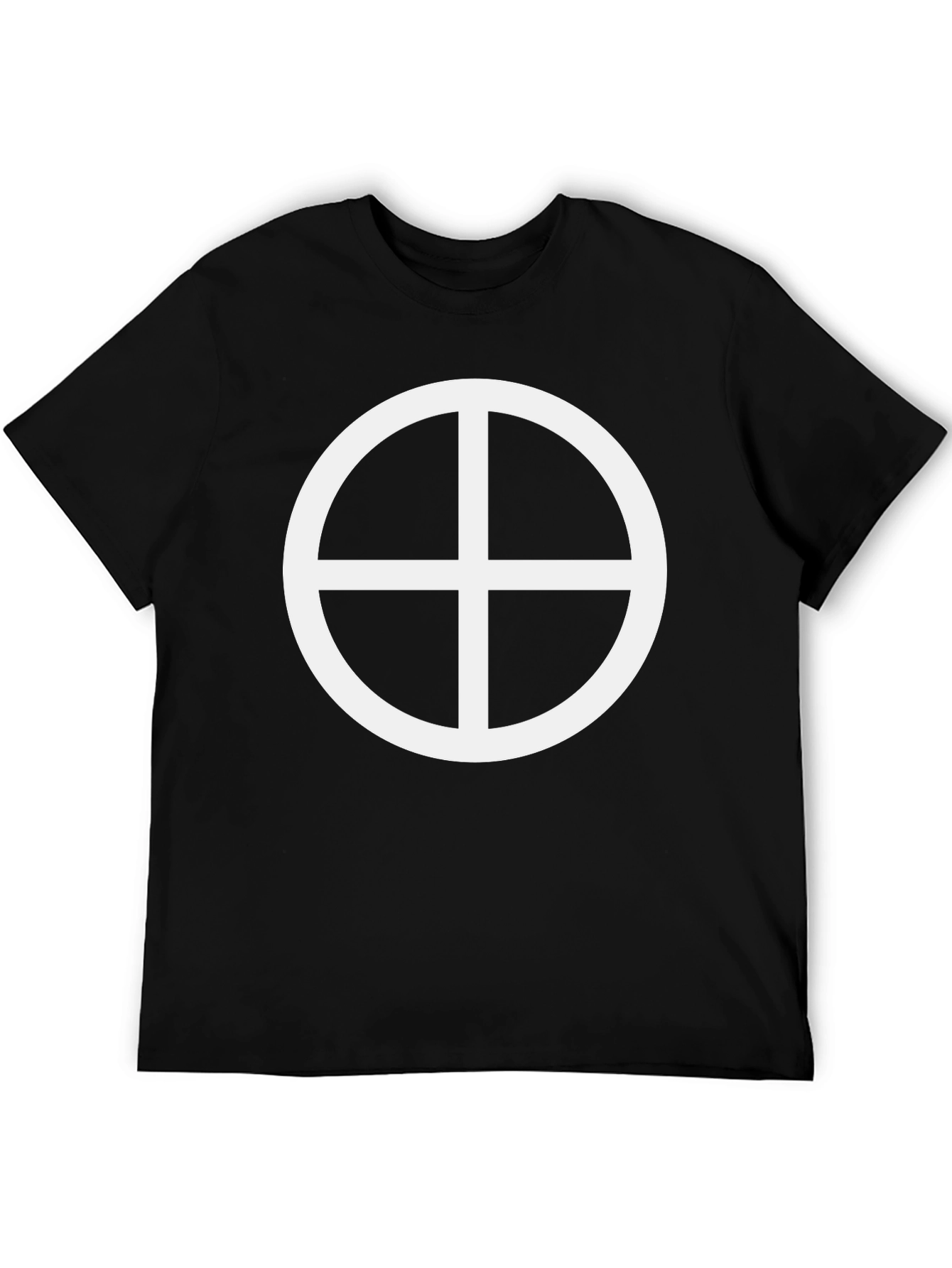 Black Shirt with White Sun Cross Symbol