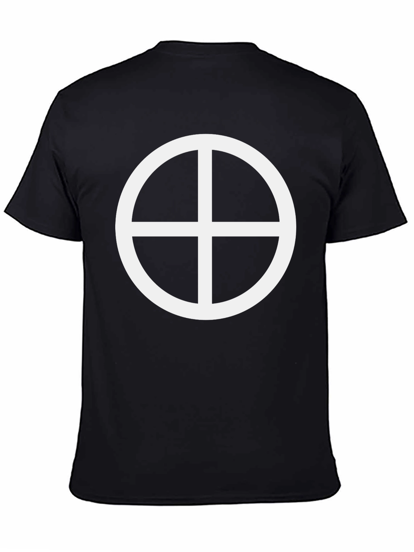 Black Shirt with White Sun Cross Symbol