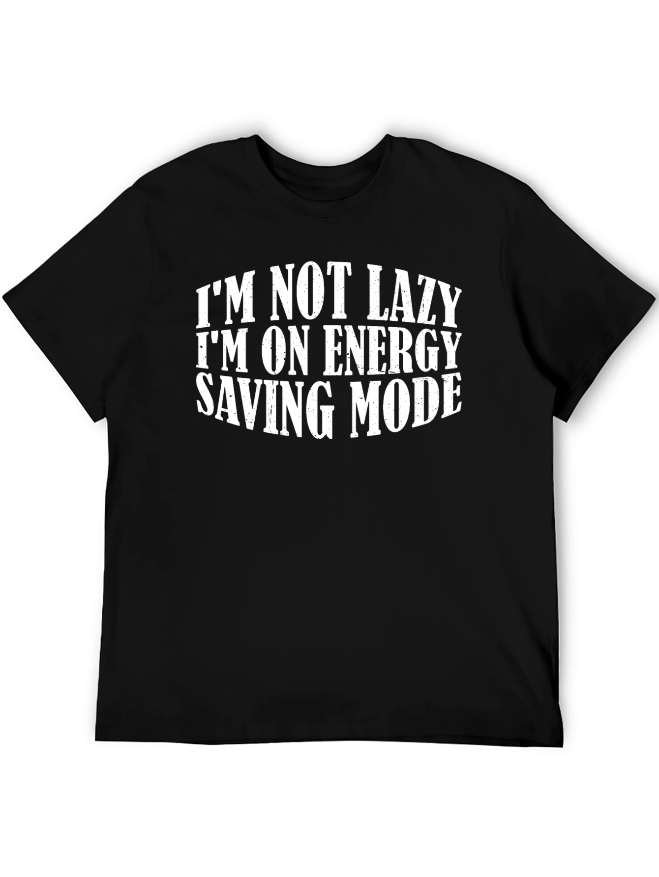 Energy Saving Mode Funny Graphic T-Shirt