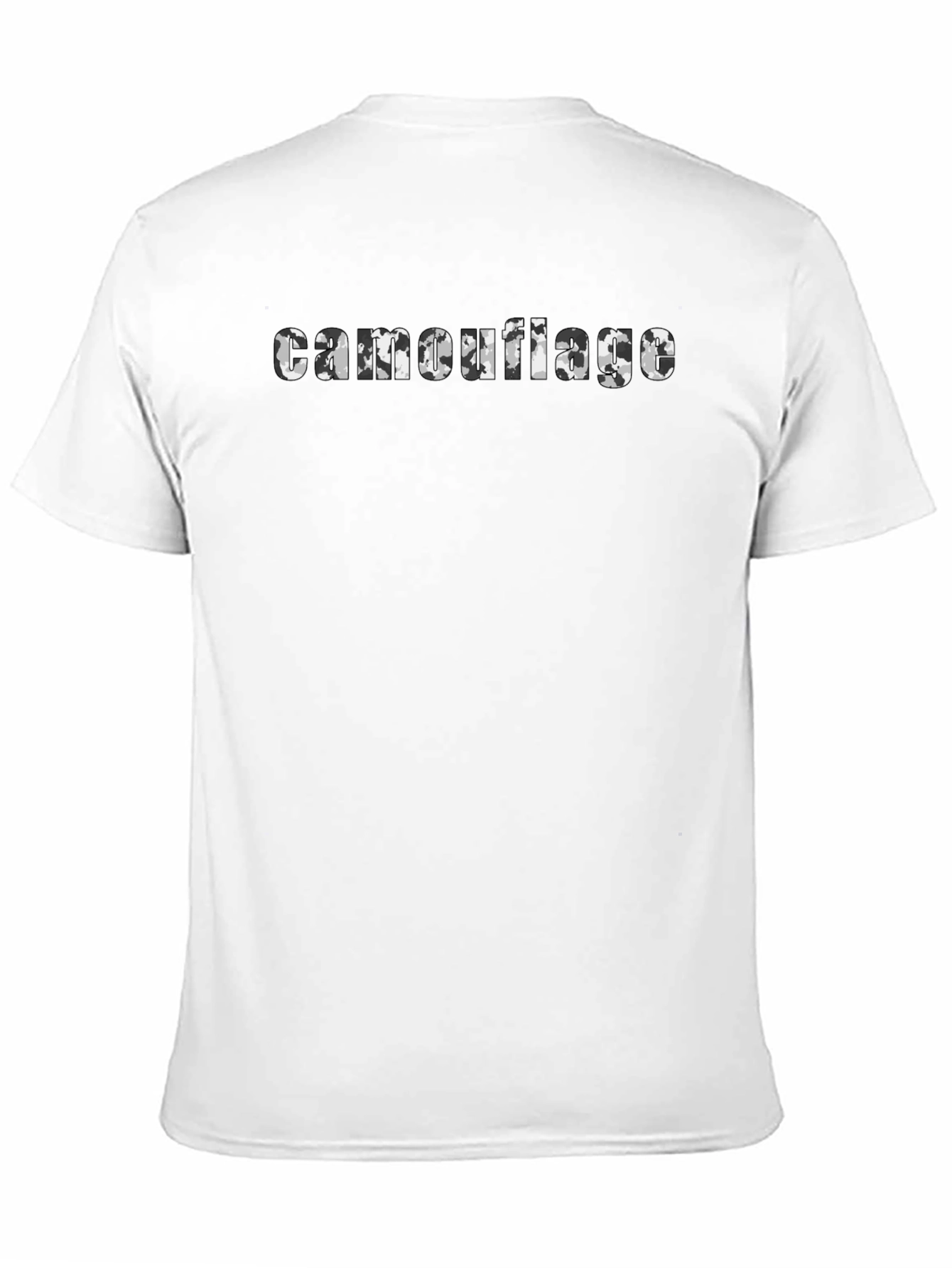 Camouflage Print Black T-Shirt