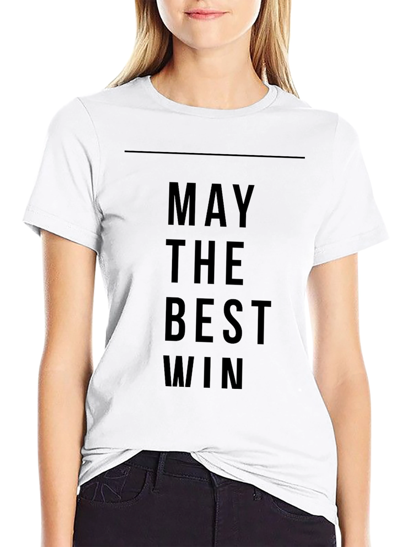 May The Best Win Black Graphic Tee