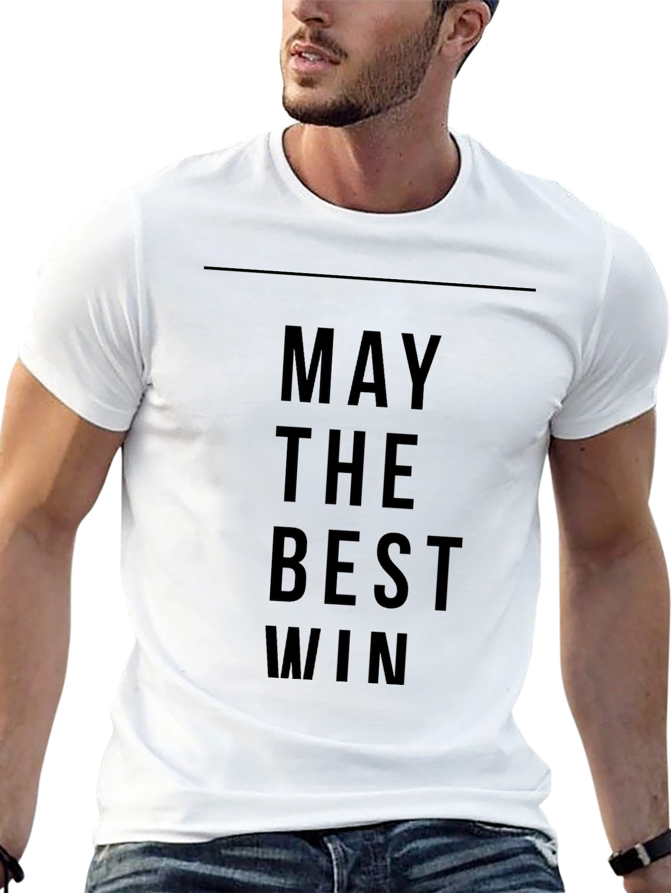 May The Best Win Black Graphic Tee