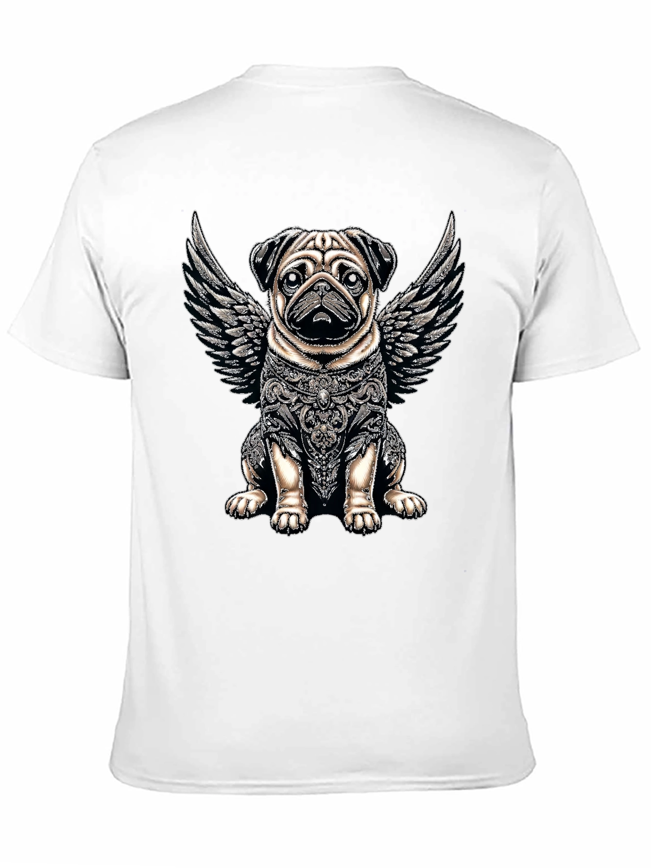 Angel Pug Graphic T-Shirt - Unique Dog Lover Gift