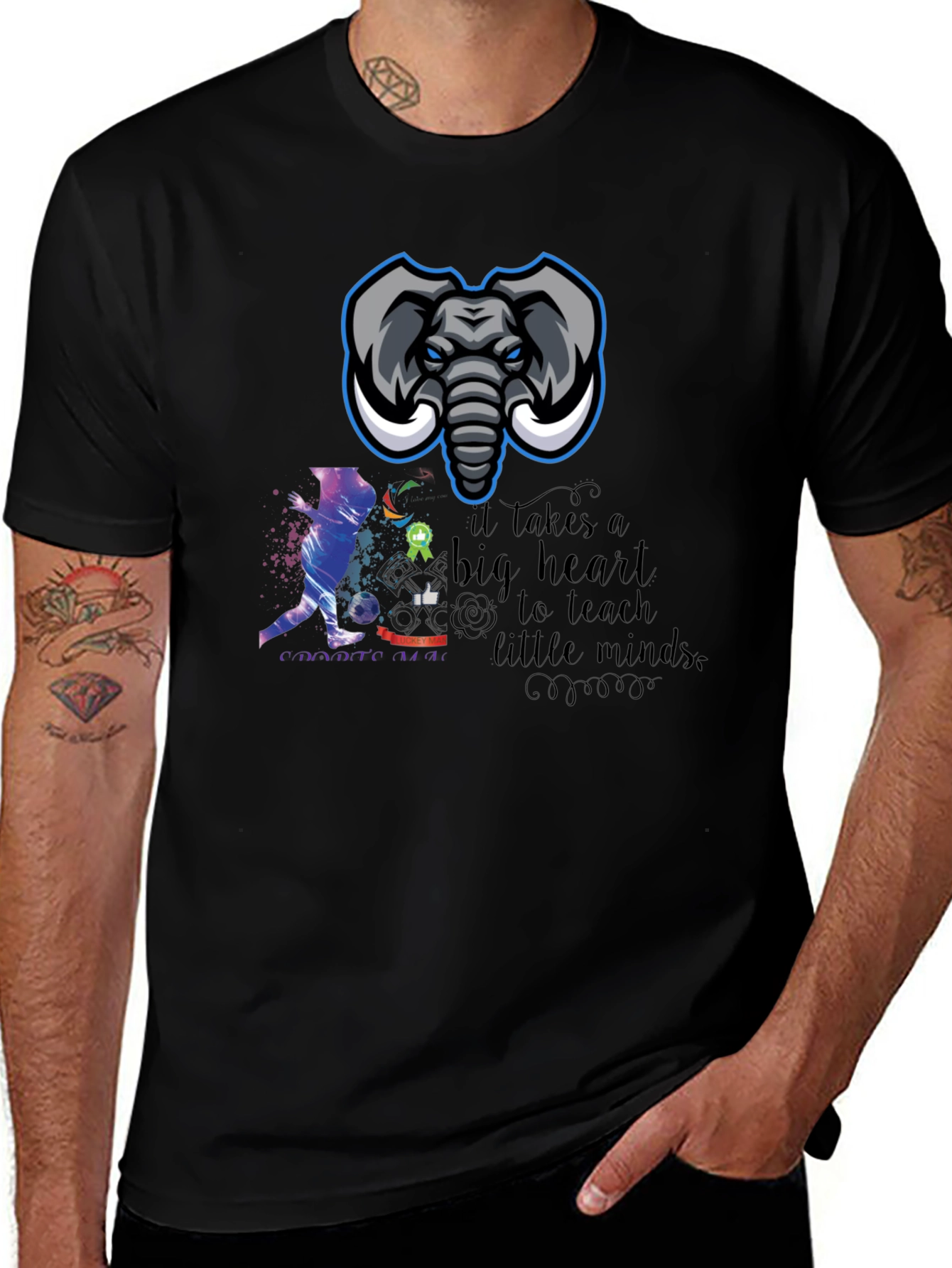Elephant Soccer Teacher Graphic Tee