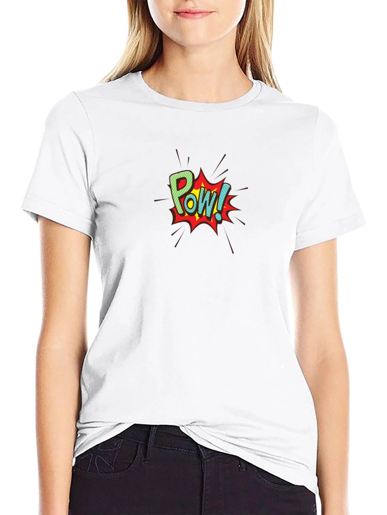 Comic Book POW! Graphic Black T-Shirt