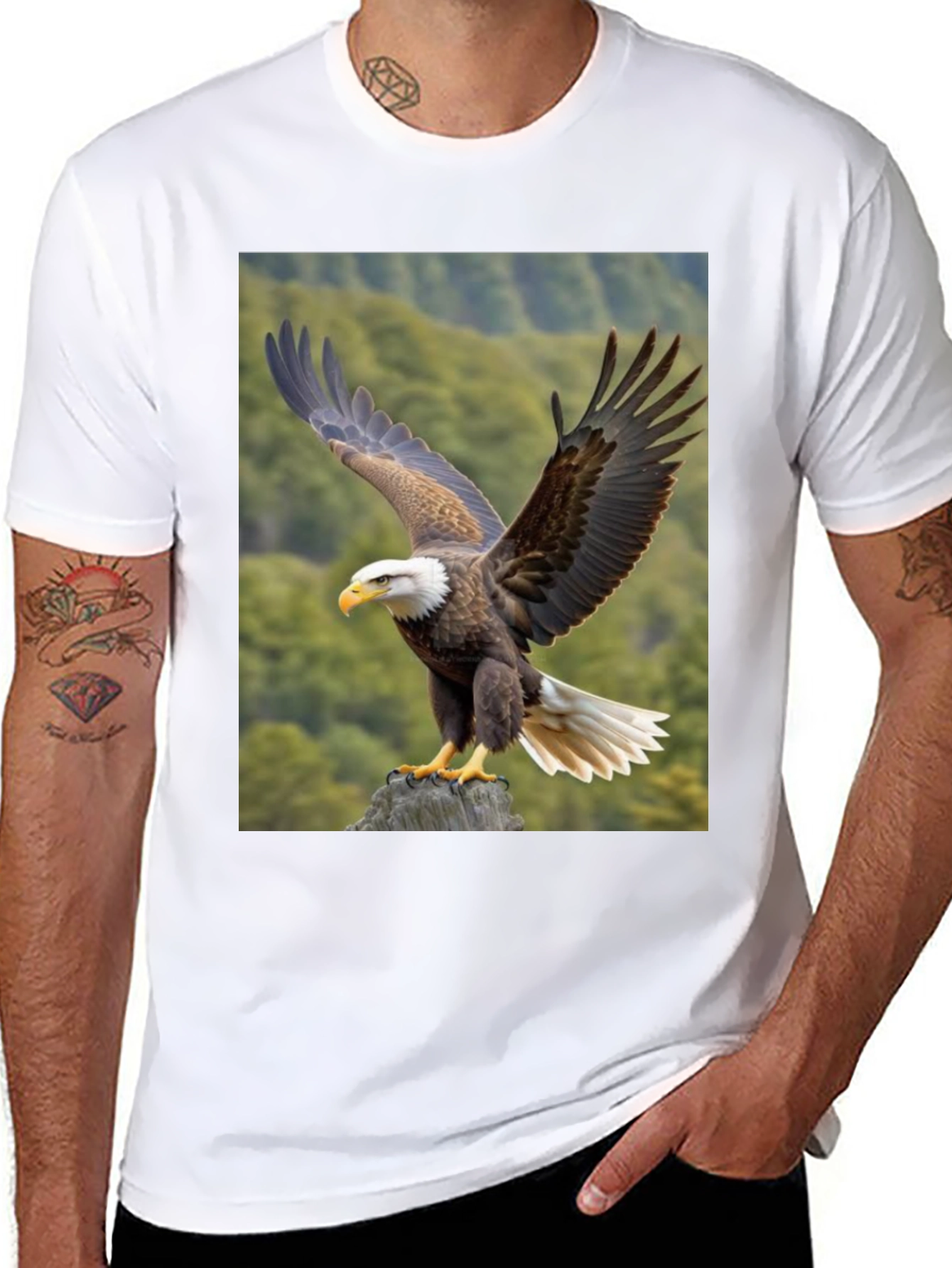 Eagle Graphic T-Shirt - Nature Print Tee