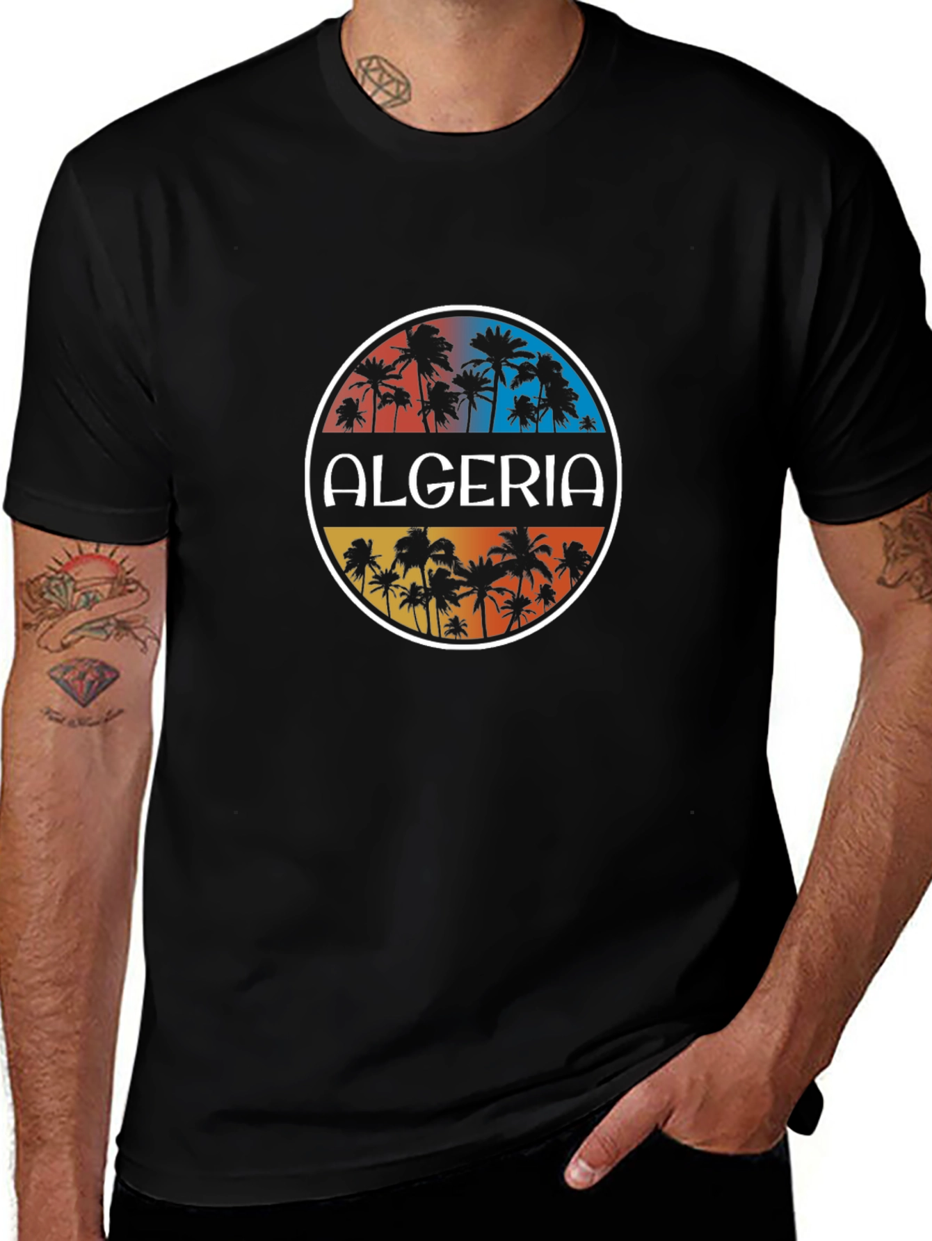 Algeria Palm Tree Graphic T-Shirt