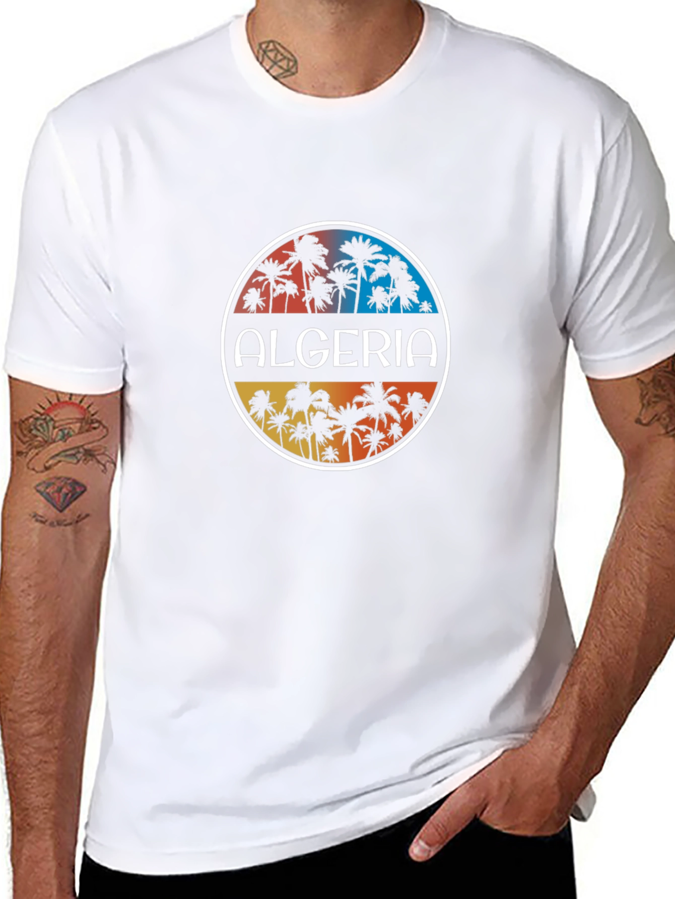 Algeria Palm Tree Graphic T-Shirt