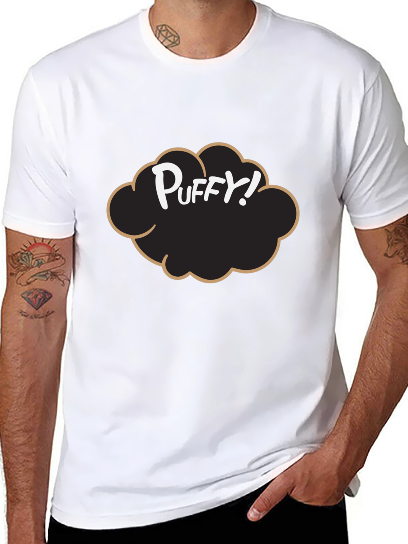 Puffy! Graphic Tee - Black Cotton Blend