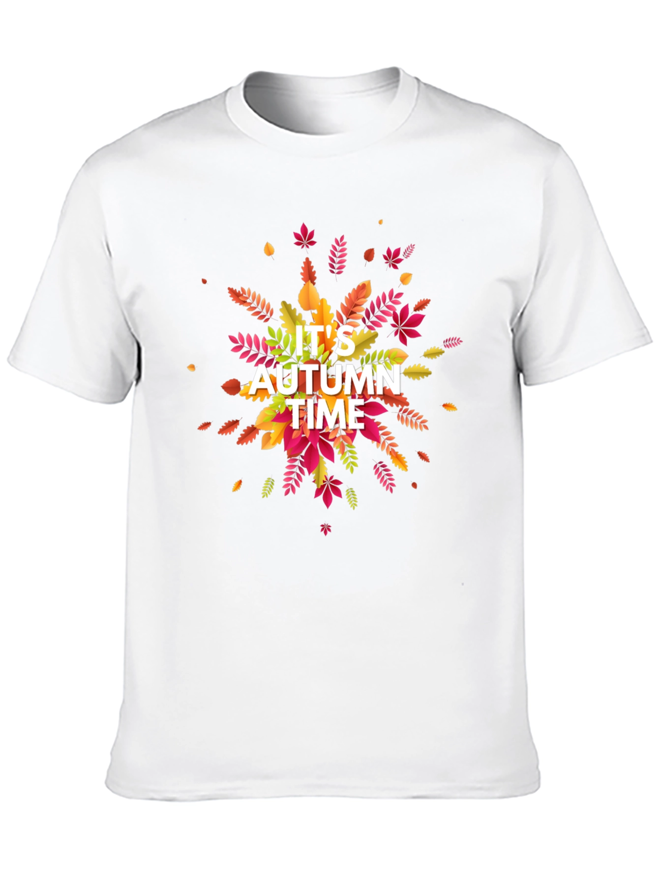 Its Autumn Time Black Graphic T-Shirt