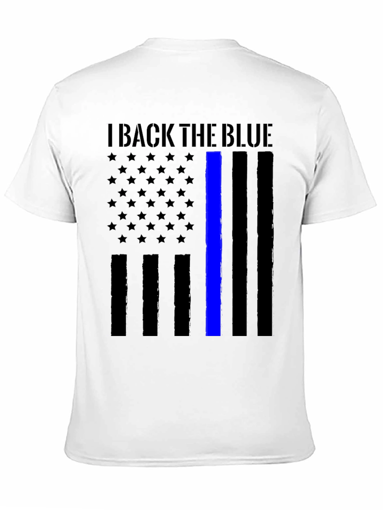 I Back The Blue Thin Blue Line Flag T-Shirt