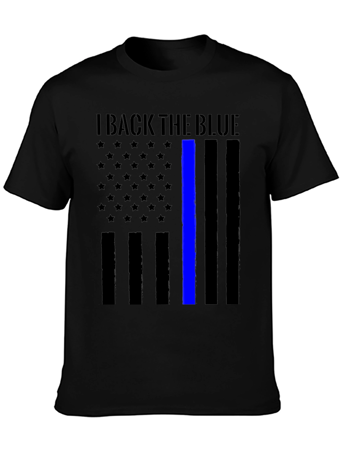 I Back The Blue Thin Blue Line Flag T-Shirt