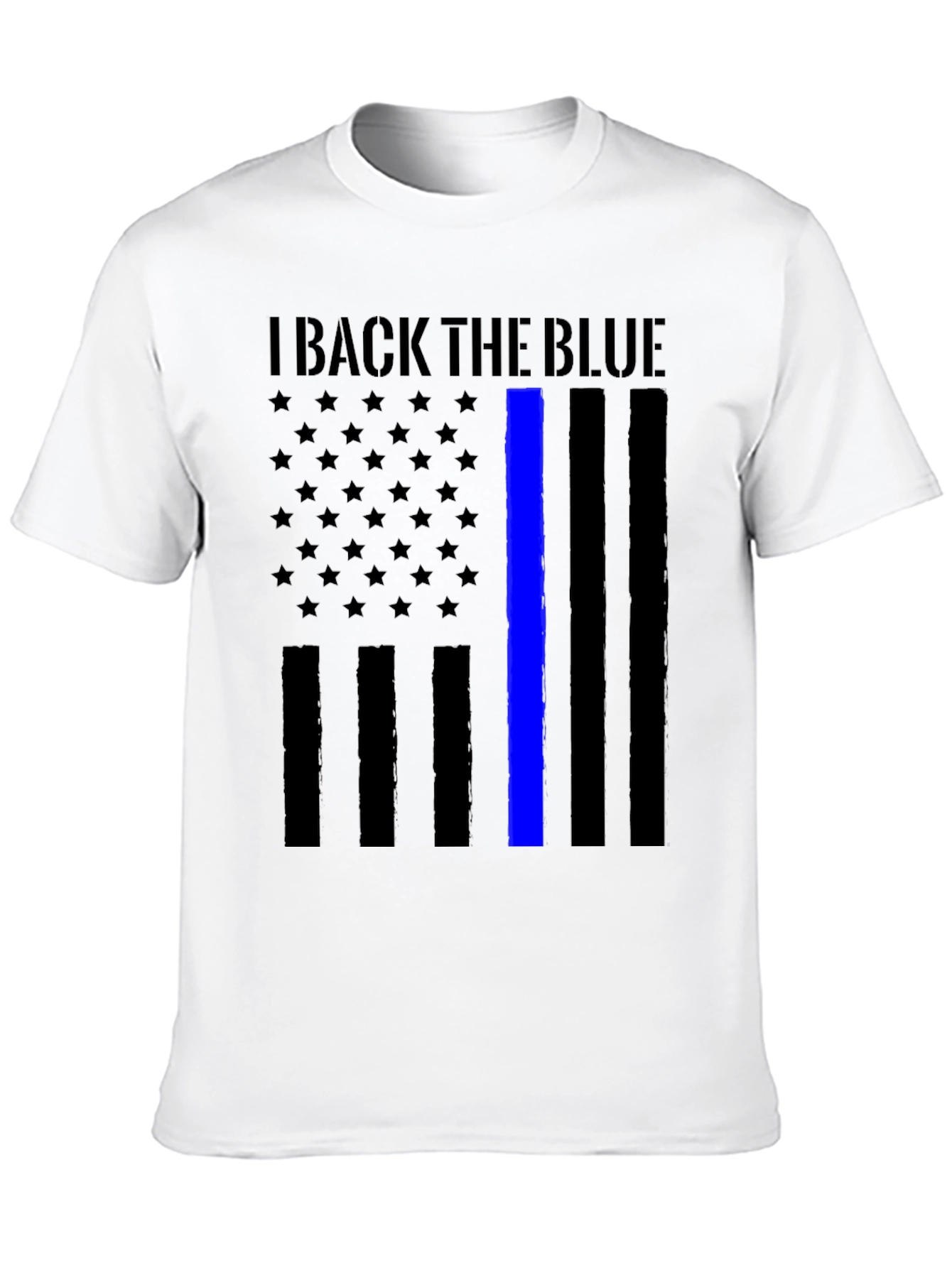 I Back The Blue Thin Blue Line Flag T-Shirt