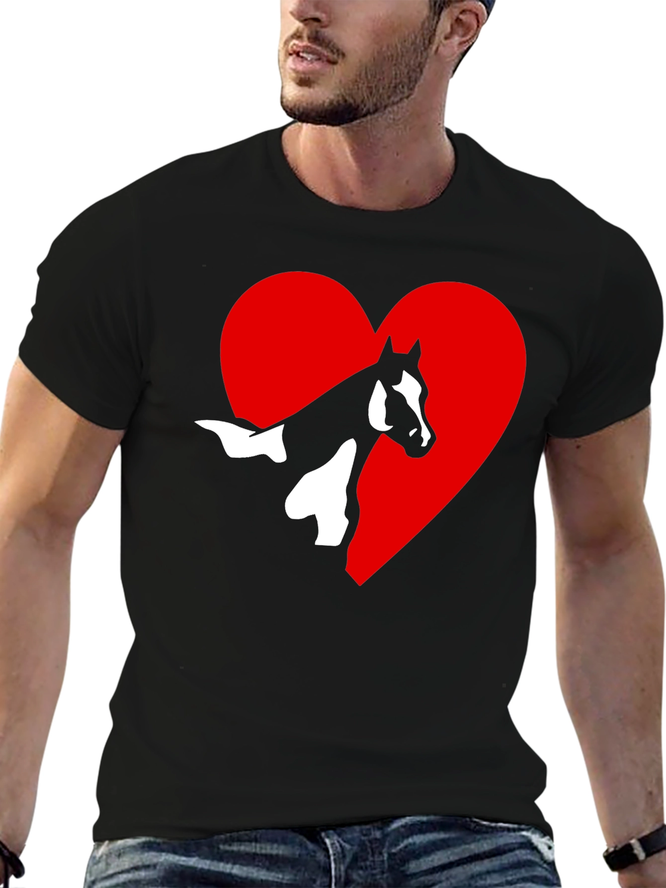 Horse Lovers T-Shirt: Heart Horse Graphic Tee