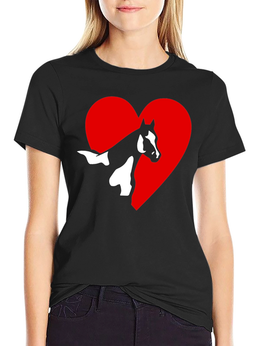 Horse Lovers T-Shirt: Heart Horse Graphic Tee