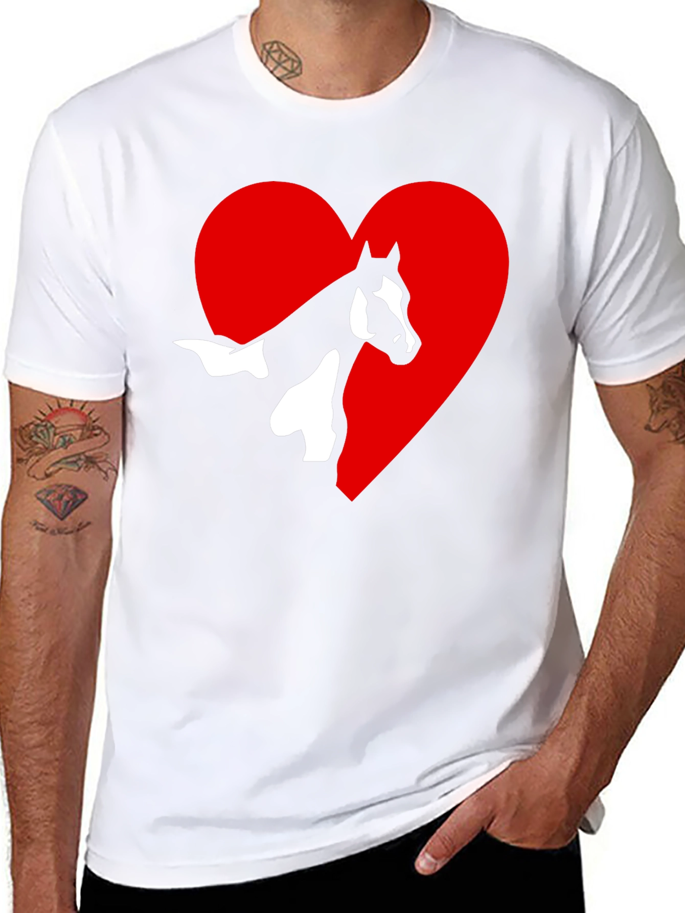 Horse Lovers T-Shirt: Heart Horse Graphic Tee
