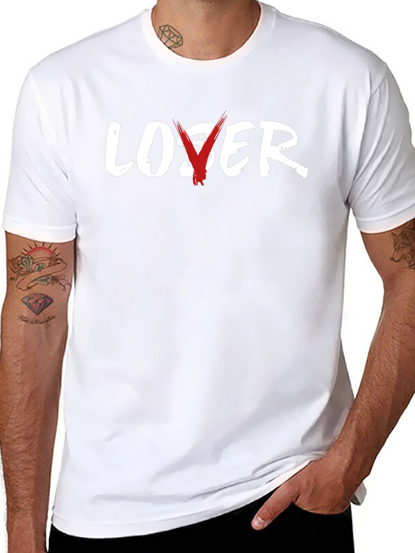 Loser/Lover Graphic Tee - Soft Cotton Blend T-Shirt