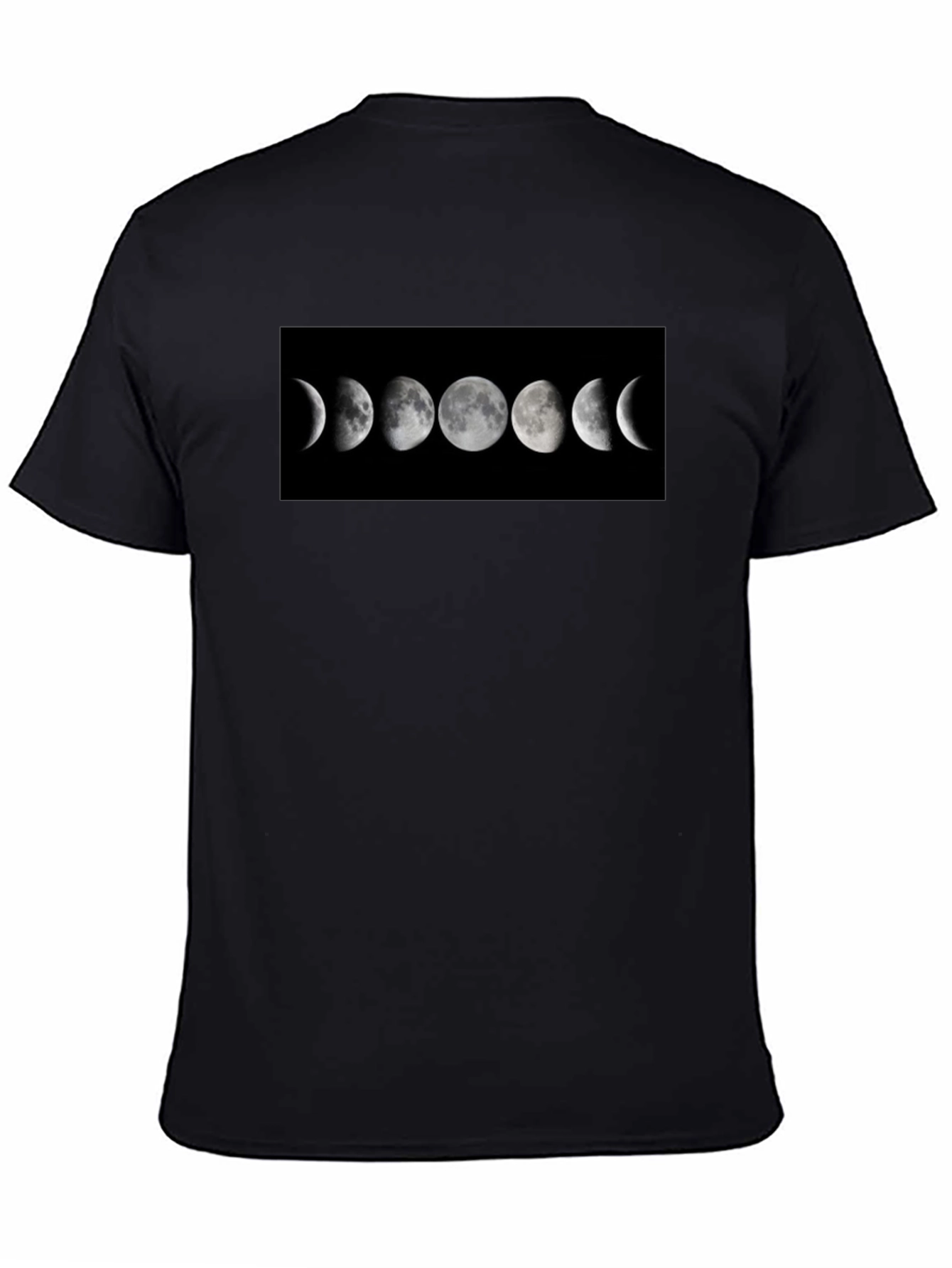 Lunar Phase Graphic Black T-Shirt