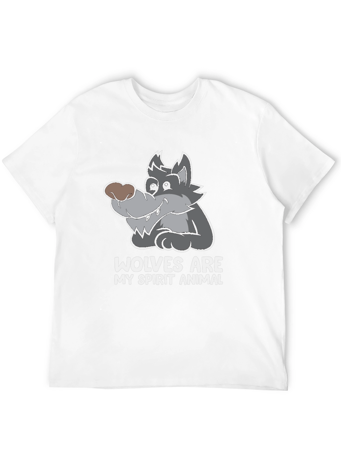 Wolves Are My Spirit Animal Graphic Tee - Black