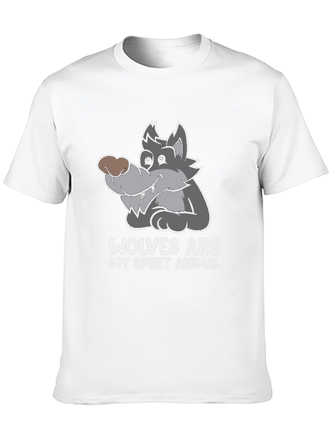 Wolves Are My Spirit Animal Graphic Tee - Black