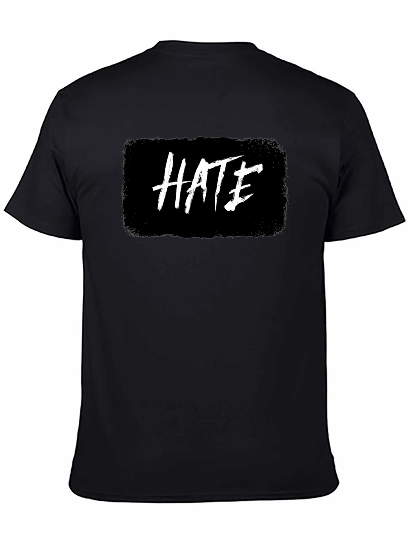 Edgy Hate Graphic Black T-Shirt for Casual Wear