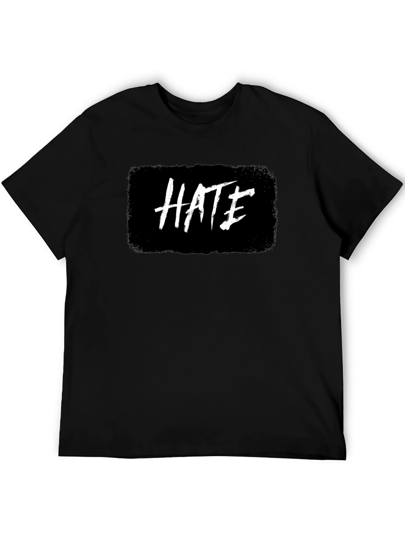 Edgy Hate Graphic Black T-Shirt for Casual Wear