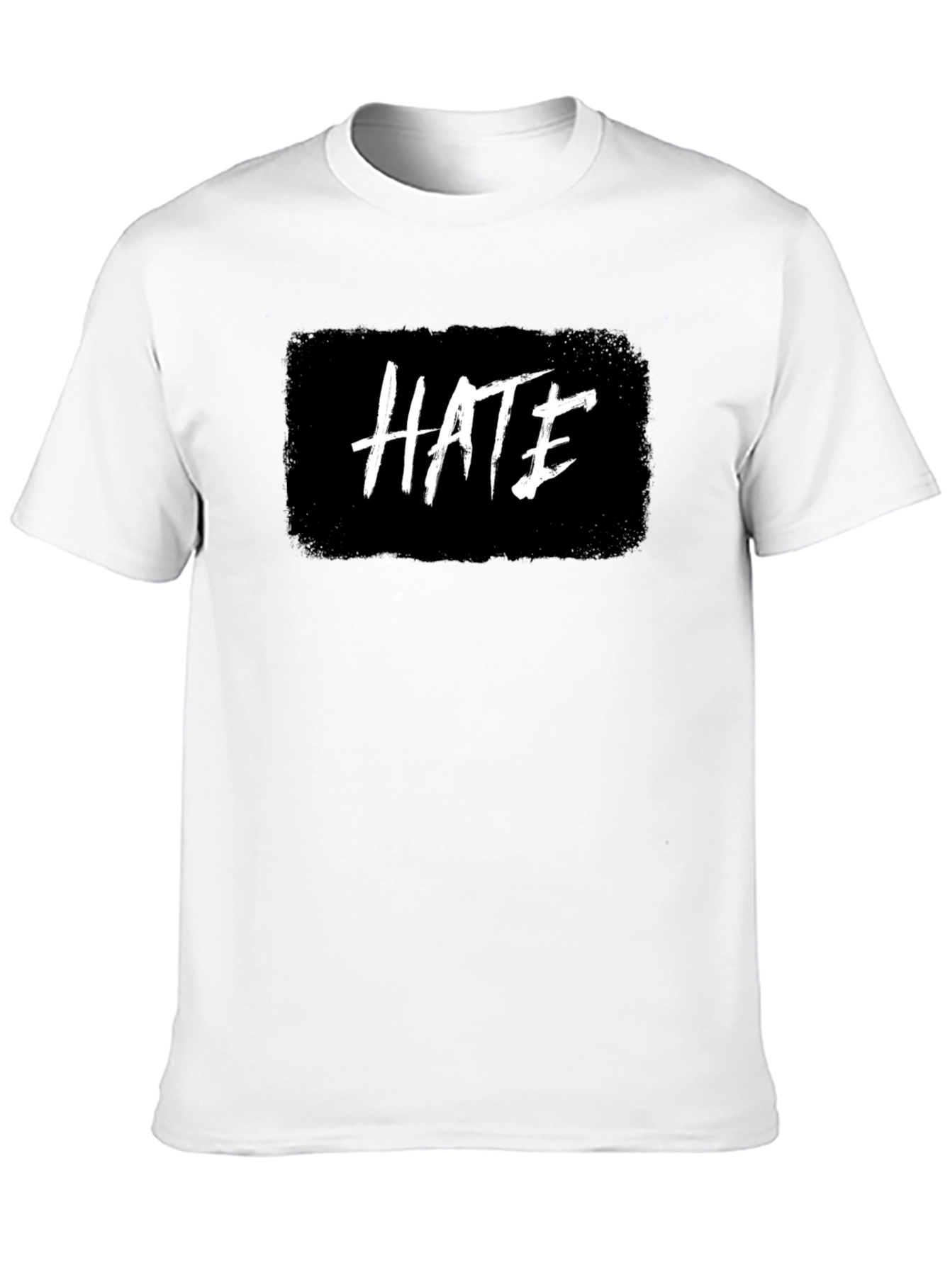 Edgy Hate Graphic Black T-Shirt for Casual Wear