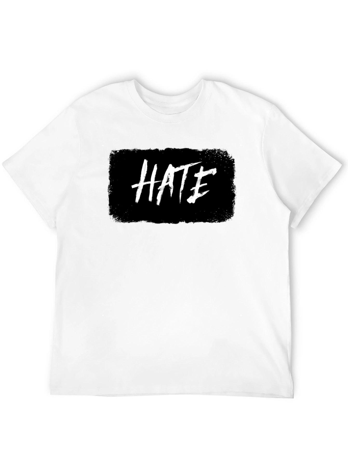 Edgy Hate Graphic Black T-Shirt for Casual Wear